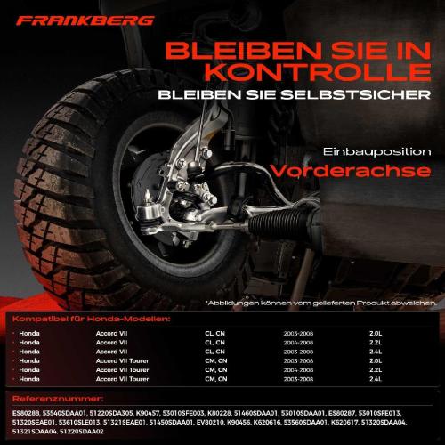 1x Querlenker Satz Vorderachse für Honda Accord VII CL CN Accord VII Tourer CM CN 2.0L 2.2L 2.4L 2003-2008 Bild 1x Querlenker Satz Vorderachse für Honda Accord VII CL CN Accord VII Tourer CM CN 2.0L 2.2L 2.4L 2003-2008