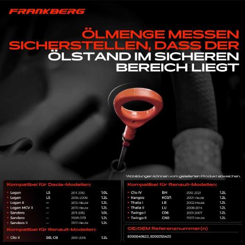 1x Ölmessstab Ölpeilstab Ölstab für Renault Clio II Modus Kangoo Twingo I 1.2L Bild 1x Ölmessstab Ölpeilstab Ölstab für Renault Clio II Modus Kangoo Twingo I 1.2L