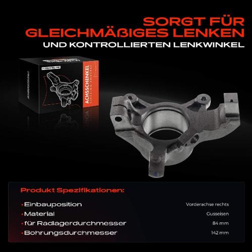 Frankberg 1x Achsschenkel Radaufhängung Vorderachse Rechts für Opel Movano Combi Kasten Kipper Renault Master II Bild Frankberg 1x Achsschenkel Radaufhängung Vorderachse Rechts für Opel Movano Combi Kasten Kipper Renault Master II