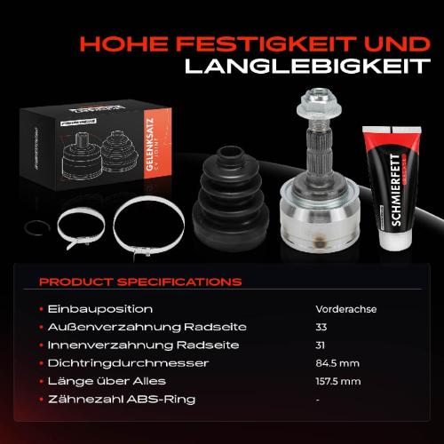 1x Antriebswelle Gelenksatz Vorderachse für Chevrolet Cruze J300 J305 J308 Orlando Bild 1x Antriebswelle Gelenksatz Vorderachse für Chevrolet Cruze J300 J305 J308 Orlando