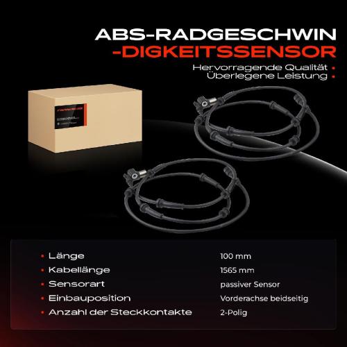2x ABS Sensor Vorne für Jeep Grand Cherokee I 2.5L 4.0L 5.2L 5.9L 1993-1998 Bild 2x ABS Sensor Vorne für Jeep Grand Cherokee I 2.5L 4.0L 5.2L 5.9L 1993-1998