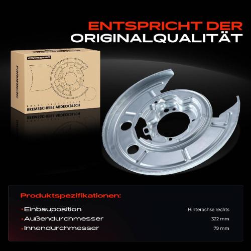 Frankberg 1x Ankerblech Bremsscheibe Hinterachse Rechts für Citroën Jumper Fiat Ducato Peugeot Bild Frankberg 1x Ankerblech Bremsscheibe Hinterachse Rechts für Citroën Jumper Fiat Ducato Peugeot