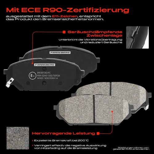 4x Bremsbeläge Vorderachse für Hyundai iX55 3.0L 3.8L 2008-2012 Bild 4x Bremsbeläge Vorderachse für Hyundai iX55 3.0L 3.8L 2008-2012