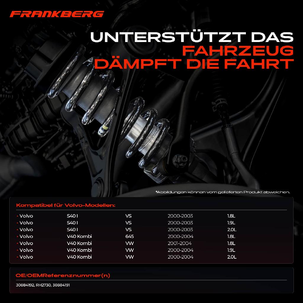 2x Fahrwerksfeder Vorderachse für Volvo S40 I VS V40 Kombi 645 VW 1.8L 1.9L 2.0L 2000-2004