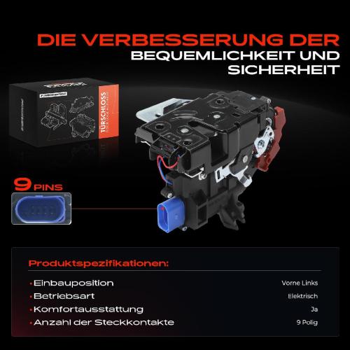 1x Türschloss Vorne Links für Audi A3 Sportback A8 1.6L 1.9L 2.0L 3.2L 2.8L 3.0L 3.1L 3.7L 3.9L 2003-2010 Bild 1x Türschloss Vorne Links für Audi A3 Sportback A8 1.6L 1.9L 2.0L 3.2L 2.8L 3.0L 3.1L 3.7L 3.9L 2003-2010