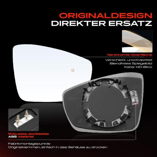 1x Spiegelglas Außenspiegel rechts für VW Polo 6C1 6R1 UP! 121 122 123 BL1 BL2 BL3 Skoda Citigo Seat Bild 1x Spiegelglas Außenspiegel rechts für VW Polo 6C1 6R1 UP! 121 122 123 BL1 BL2 BL3 Skoda Citigo Seat