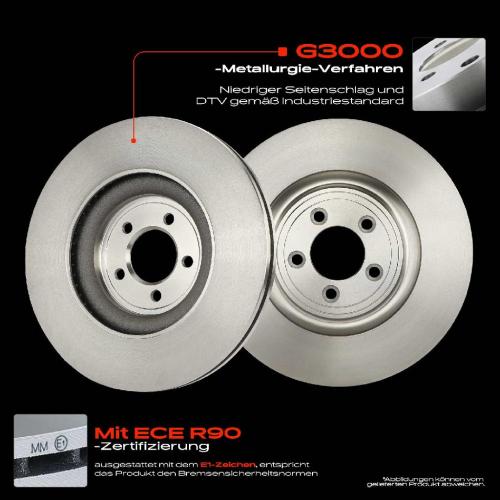 2x Bremsscheiben Vorderachse für Jaguar F-Type Cabriolet Coupe XF Sportbrake XJ XK Bj ab 2003 Bild 2x Bremsscheiben Vorderachse für Jaguar F-Type Cabriolet Coupe XF Sportbrake XJ XK Bj ab 2003
