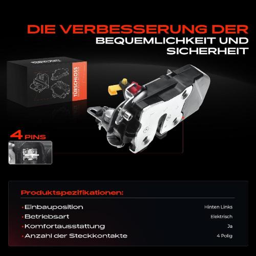 1x Türschloss Hinten Links für Chrysler 300 C Touring Dodge Charger Magnum Kombi 2.7L 3.0L 2005-2010 Bild 1x Türschloss Hinten Links für Chrysler 300 C Touring Dodge Charger Magnum Kombi 2.7L 3.0L 2005-2010