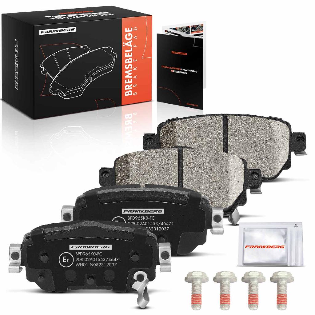 4x Bremsbeläge Hinterachse für Nissan Leaf Qashqai II SUV X-Trail Renault Kadjar Koleos 2013-2025