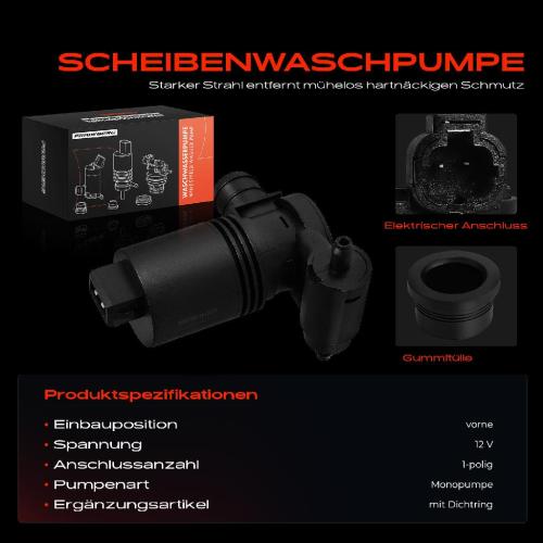 Frankberg 1x Waschwasserpumpe Scheibenreinigung Vorne für Nissan 350 Z Coupe Almera I Hatchback Infiniti i30 FX Bild Frankberg 1x Waschwasserpumpe Scheibenreinigung Vorne für Nissan 350 Z Coupe Almera I Hatchback Infiniti i30 FX