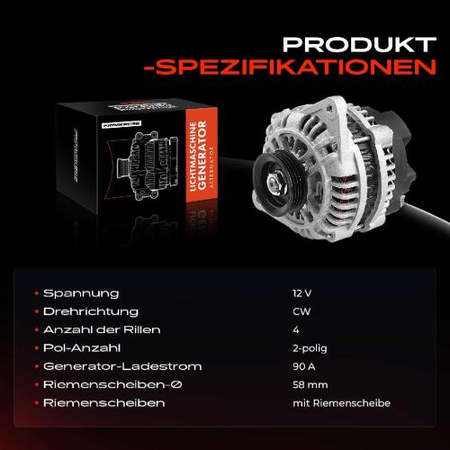 Frankberg 1x Lichtmaschine Generator für Hyundai Accent X-3 Coupe RD Lantra II 1.5L-2.0L Bild Frankberg 1x Lichtmaschine Generator für Hyundai Accent X-3 Coupe RD Lantra II 1.5L-2.0L