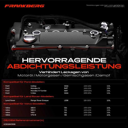 Frankberg 1x Ventildeckel Zylinderkopfhaube für Ford Galaxy Mondeo IV Volvo S60 Land Rover Bild Frankberg 1x Ventildeckel Zylinderkopfhaube für Ford Galaxy Mondeo IV Volvo S60 Land Rover