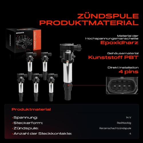6x Zündmodul Zündspule für Cadillac CTS SRX STS Opel Signum Vectra C Caravan CC Saab 9-3 Cabriolet Kombi Bild 6x Zündmodul Zündspule für Cadillac CTS SRX STS Opel Signum Vectra C Caravan CC Saab 9-3 Cabriolet Kombi