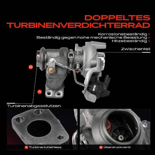 1x Abgasturbolader für Citroën Berlingo Kasten/MPV Multispace Pritsche/Fahrgestell C3 Aircross II Van Bild 1x Abgasturbolader für Citroën Berlingo Kasten/MPV Multispace Pritsche/Fahrgestell C3 Aircross II Van
