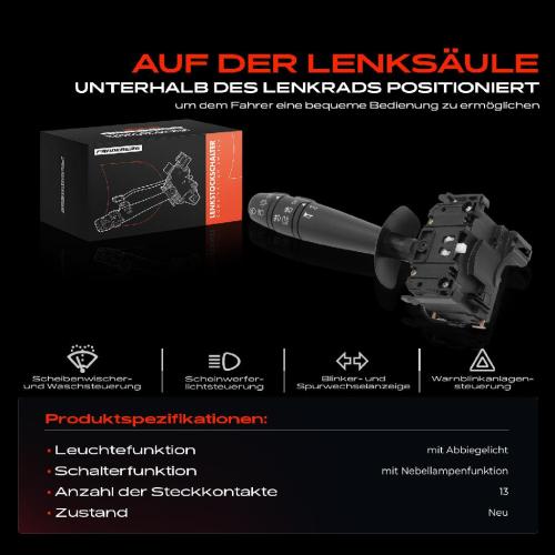 1x Kombischalter Lenkstockschalter für Nissan Interstar Renault Master II Trafic Bild 1x Kombischalter Lenkstockschalter für Nissan Interstar Renault Master II Trafic