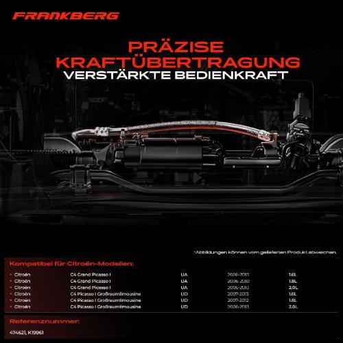 1x Seilzug Feststellbremse Vorderachse beidseitig für Citroën C4 Grand Picasso I MPV UA UD 2.0L Bild 1x Seilzug Feststellbremse Vorderachse beidseitig für Citroën C4 Grand Picasso I MPV UA UD 2.0L