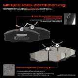 4x Bremsbeläge Vorderachse für VW Transporter III Bus Kasten Pritsche/Fahrgestell 1984-1992