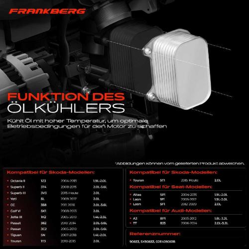 1x Ölkühler Motoröl für VW Golf 5 Jetta Passat 3/4 Audi A3 Seat Leon Skoda Octavia Bj ab 2003 Bild 1x Ölkühler Motoröl für VW Golf 5 Jetta Passat 3/4 Audi A3 Seat Leon Skoda Octavia Bj ab 2003