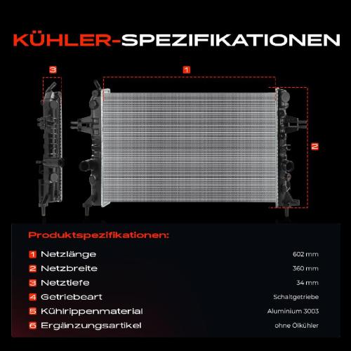 Frankberg 1x Kühler Wasserkühler Motorkühler für Opel Astra G Zafira A 1.6L Bild Frankberg 1x Kühler Wasserkühler Motorkühler für Opel Astra G Zafira A 1.6L