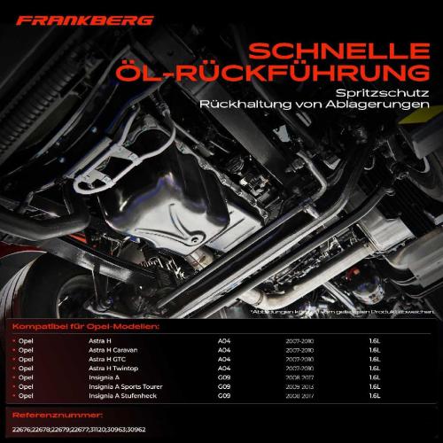 Frankberg 1x Ölwanne Motorölwanne für Opel Astra H CC Twintop L48 L35 L67 Insignia A G09 1.6L Bild Frankberg 1x Ölwanne Motorölwanne für Opel Astra H CC Twintop L48 L35 L67 Insignia A G09 1.6L