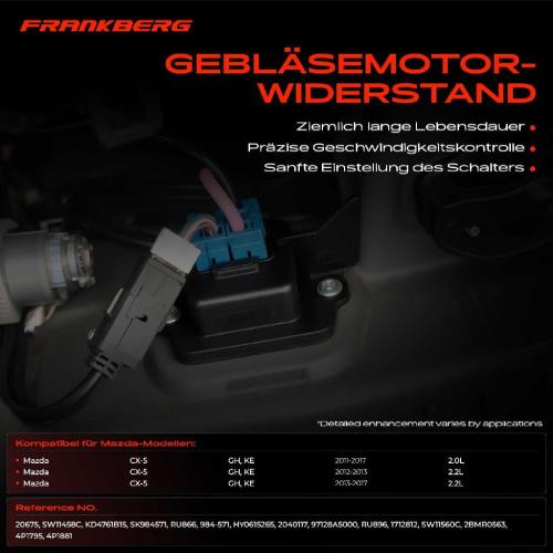 1x Widerstand Vorwiderstand Gebläsemotor für MAZDA CX-5 GH KE 2011-2017 Bild 1x Widerstand Vorwiderstand Gebläsemotor für MAZDA CX-5 GH KE 2011-2017