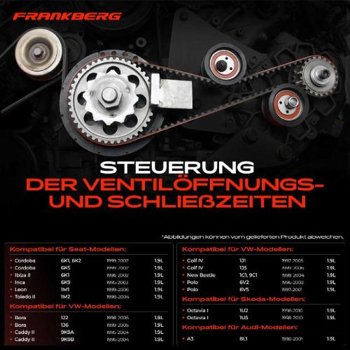 Frankberg 1x Zahnriemensatz Zahnriemen für VW Golf IV Polo Bora Audi A3 Seat Cordoba Ibiza II Bild Frankberg 1x Zahnriemensatz Zahnriemen für VW Golf IV Polo Bora Audi A3 Seat Cordoba Ibiza II