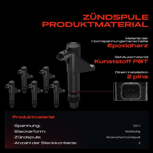 Frankberg 6x Zündspule Zündkerze für Citroën C5 I Break II III C6 C8 Fiat Ulysse Lancia Phedra Peugeot 406 Coupe Bild Frankberg 6x Zündspule Zündkerze für Citroën C5 I Break II III C6 C8 Fiat Ulysse Lancia Phedra Peugeot 406 Coupe