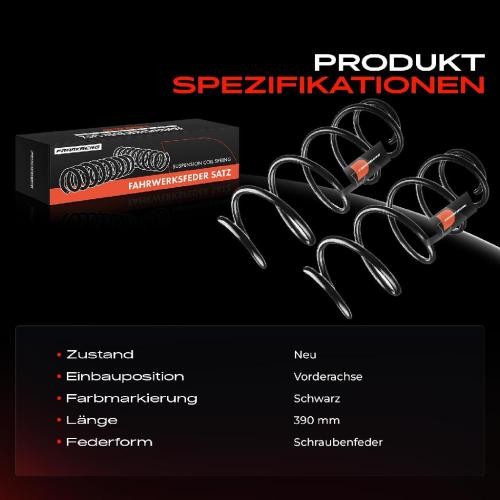 Frankberg 2x Fahrwerksfeder Vorderachse für Citroën C3 II SC 1.6L 2009-2016 Bild Frankberg 2x Fahrwerksfeder Vorderachse für Citroën C3 II SC 1.6L 2009-2016