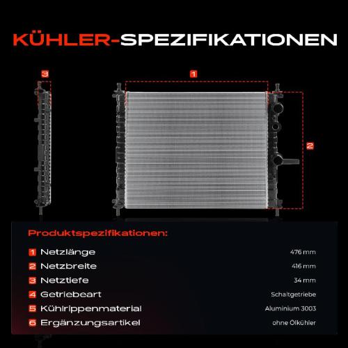 1x Kühler Wasserkühler Motorkühler für Fiat Brava 182 Marea 185 Multipla 186 Bild 1x Kühler Wasserkühler Motorkühler für Fiat Brava 182 Marea 185 Multipla 186