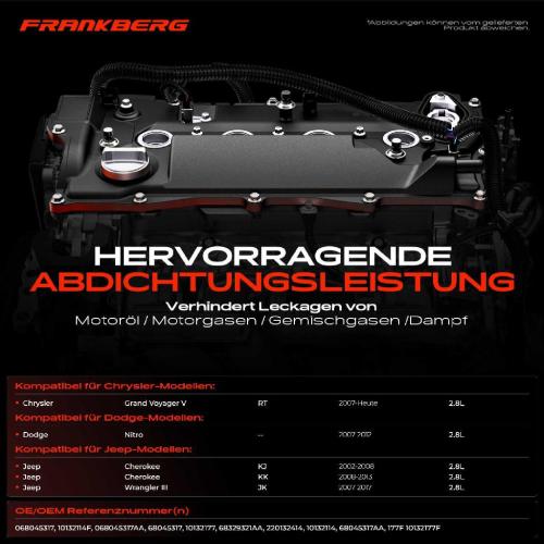 1x Ventildeckel Zylinderkopfhaube für Jeep Wrangler III Cherokee Dodge Nitro 2.8L Bild 1x Ventildeckel Zylinderkopfhaube für Jeep Wrangler III Cherokee Dodge Nitro 2.8L