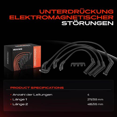 4x Zündleitungssatz Zündkabel für Hyundai Getz i10 PA Atos KIA Picanto 1.0L 1.1L Bild 4x Zündleitungssatz Zündkabel für Hyundai Getz i10 PA Atos KIA Picanto 1.0L 1.1L