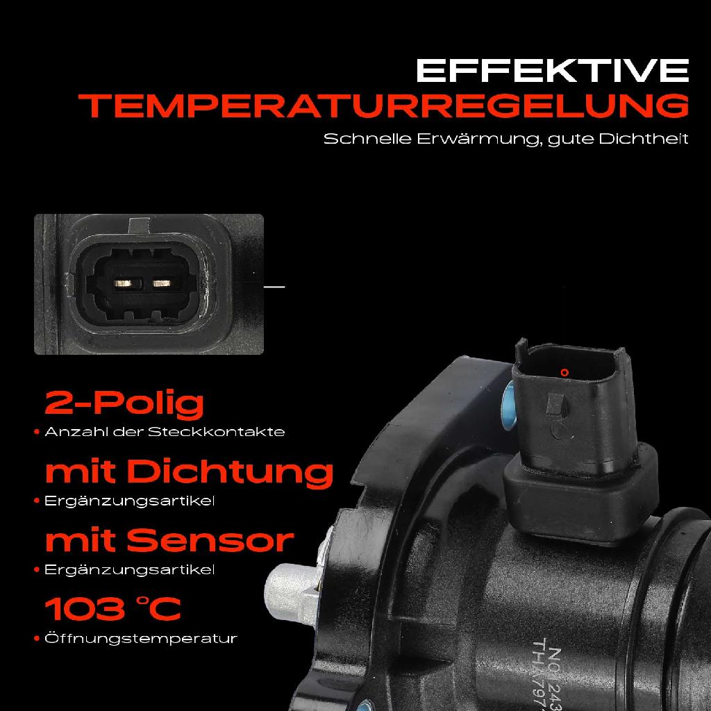 1x Thermostat Kühlmittel für Chevrolet Aveo Cruze Schrägheck Opel Astra J Corsa D E