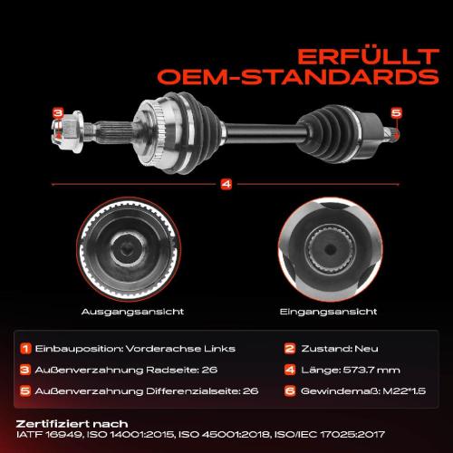 Frankberg 1x Antriebswelle Vorderachse Links f r Volvo 850 854 C70 873 S70 874 V70 875 876 2.0L-2.5L Bild Frankberg 1x Antriebswelle Vorderachse Links f r Volvo 850 854 C70 873 S70 874 V70 875 876 2.0L-2.5L