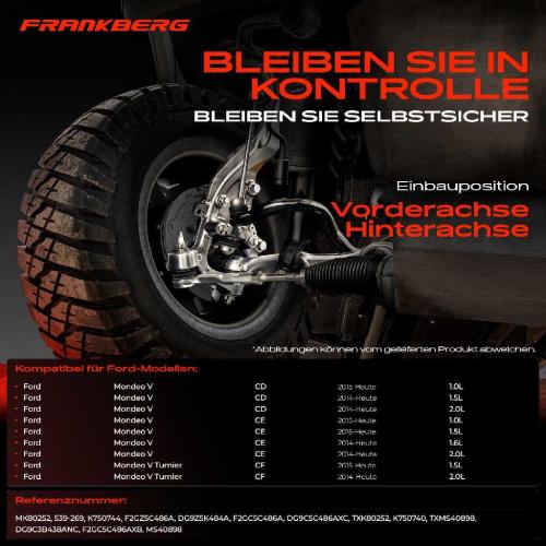 4x Koppelstange Vorderachse für Ford Mondeo V Schrägheck Stufenheck Turnier 1.0L 1.5L 1.6L 2.0L Bj ab 2014 Bild 4x Koppelstange Vorderachse für Ford Mondeo V Schrägheck Stufenheck Turnier 1.0L 1.5L 1.6L 2.0L Bj ab 2014