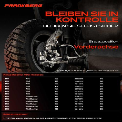2x Traggelenk Vorderachse für MINI Mini Cabriolet R56R57 Mini Clubman R55 Mini Clubvan Mini Coupe R58 Bild 2x Traggelenk Vorderachse für MINI Mini Cabriolet R56R57 Mini Clubman R55 Mini Clubvan Mini Coupe R58