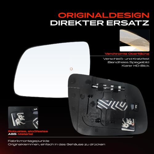 1x Spiegelglas Außenspiegel links für Mitsubishi Lancer VIII CYA CZA 2008-2017 Bild 1x Spiegelglas Außenspiegel links für Mitsubishi Lancer VIII CYA CZA 2008-2017