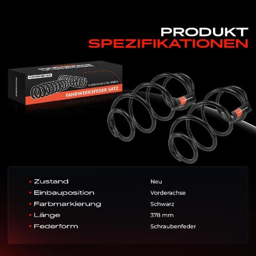 2x Fahrwerksfeder Vorderachse für Citroën DS5 Peugeot 308 CC 4B 1.6L 2.0L 2009-2015 Bild 2x Fahrwerksfeder Vorderachse für Citroën DS5 Peugeot 308 CC 4B 1.6L 2.0L 2009-2015