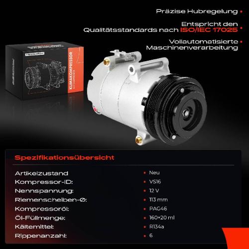 1x Klimakompressor für Ford C-Max DM2 Focus C-Max Focus II DP HCP DA DS FFS 1.8L 2004-2012 Bild 1x Klimakompressor für Ford C-Max DM2 Focus C-Max Focus II DP HCP DA DS FFS 1.8L 2004-2012