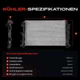 1x Kühler Wasserkühler Motorkühler für VW Crafter 30-50 Pritsche/Fahrgestell Mercedes-Benz B906 B907