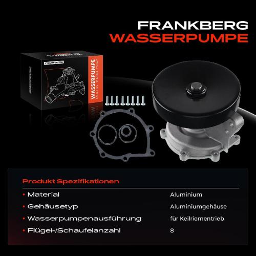 Frankberg 1x Wasserpumpe Kühlwasserpumpe für Renault Safrane Laguna Saab 9-3 9-5 900 II 1992-2009 2.0L 2.3L 3.0L Bild Frankberg 1x Wasserpumpe Kühlwasserpumpe für Renault Safrane Laguna Saab 9-3 9-5 900 II 1992-2009 2.0L 2.3L 3.0L