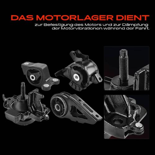 4x Motorlager Vorne und Hinten für Honda Jazz II GD GE2 GE3 1.5L Bild 4x Motorlager Vorne und Hinten für Honda Jazz II GD GE2 GE3 1.5L