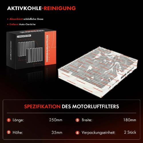 2x Innenraumfilter Aktivkohle für Nissan Qashqai 2 Renault Espace Scénic Mercedes Citan Bild 2x Innenraumfilter Aktivkohle für Nissan Qashqai 2 Renault Espace Scénic Mercedes Citan