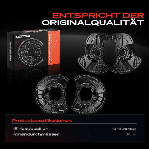Frankberg 4x Ankerblech Bremsscheibe Vorne und Hinten für Mercedes-Benz W204 C230 S204 C280 Bild Frankberg 4x Ankerblech Bremsscheibe Vorne und Hinten für Mercedes-Benz W204 C230 S204 C280