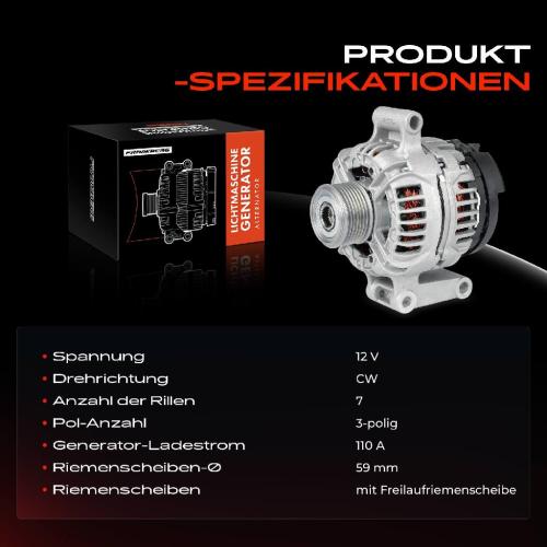 1x Lichtmaschine Generator für Ford Transit Bus Kasten 2.4L Bj 2000-2006 Bild 1x Lichtmaschine Generator für Ford Transit Bus Kasten 2.4L Bj 2000-2006