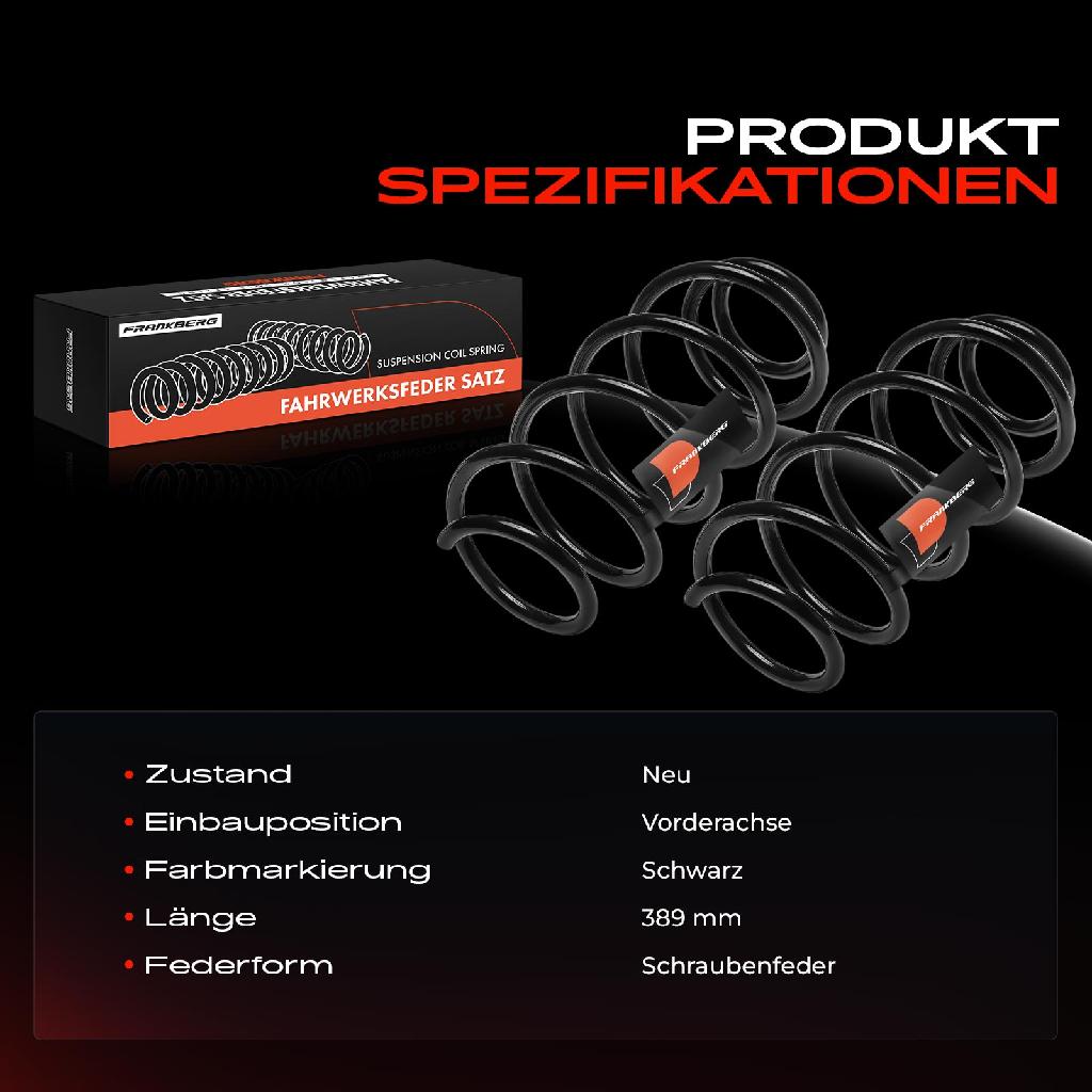 2x Fahrwerksfeder Vorderachse für Citroën DS4 DS5 Peugeot 3008 308 5008 2007-2017