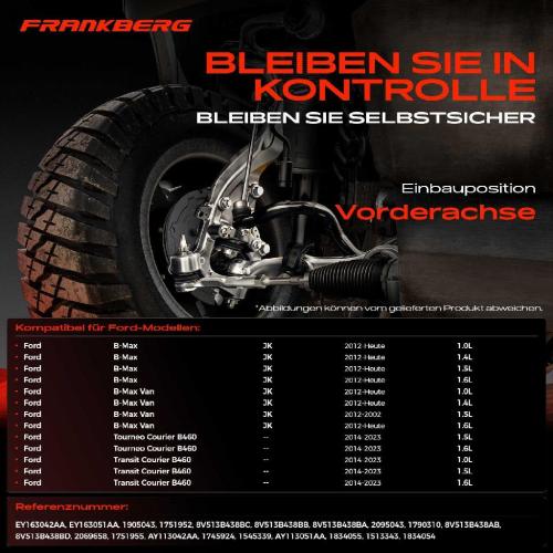 1x Querlenker Satz Vorderachse für Ford B-Max Van Tourneo Courier B460 MPV Transit Kasten/MPV Bild 1x Querlenker Satz Vorderachse für Ford B-Max Van Tourneo Courier B460 MPV Transit Kasten/MPV