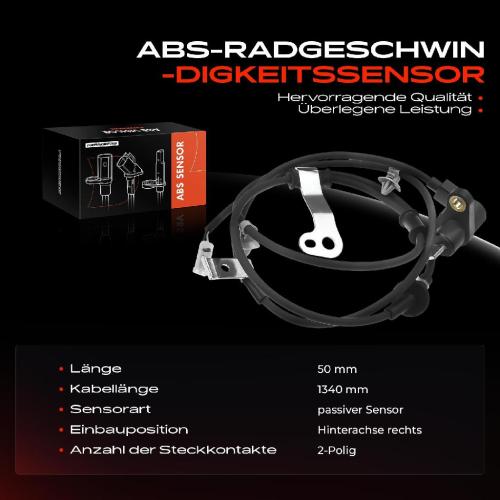 1x ABS Sensor Hinterachse rechts für Suzuki Alto FF HA24 1.1L 2004-2008 Bild 1x ABS Sensor Hinterachse rechts für Suzuki Alto FF HA24 1.1L 2004-2008