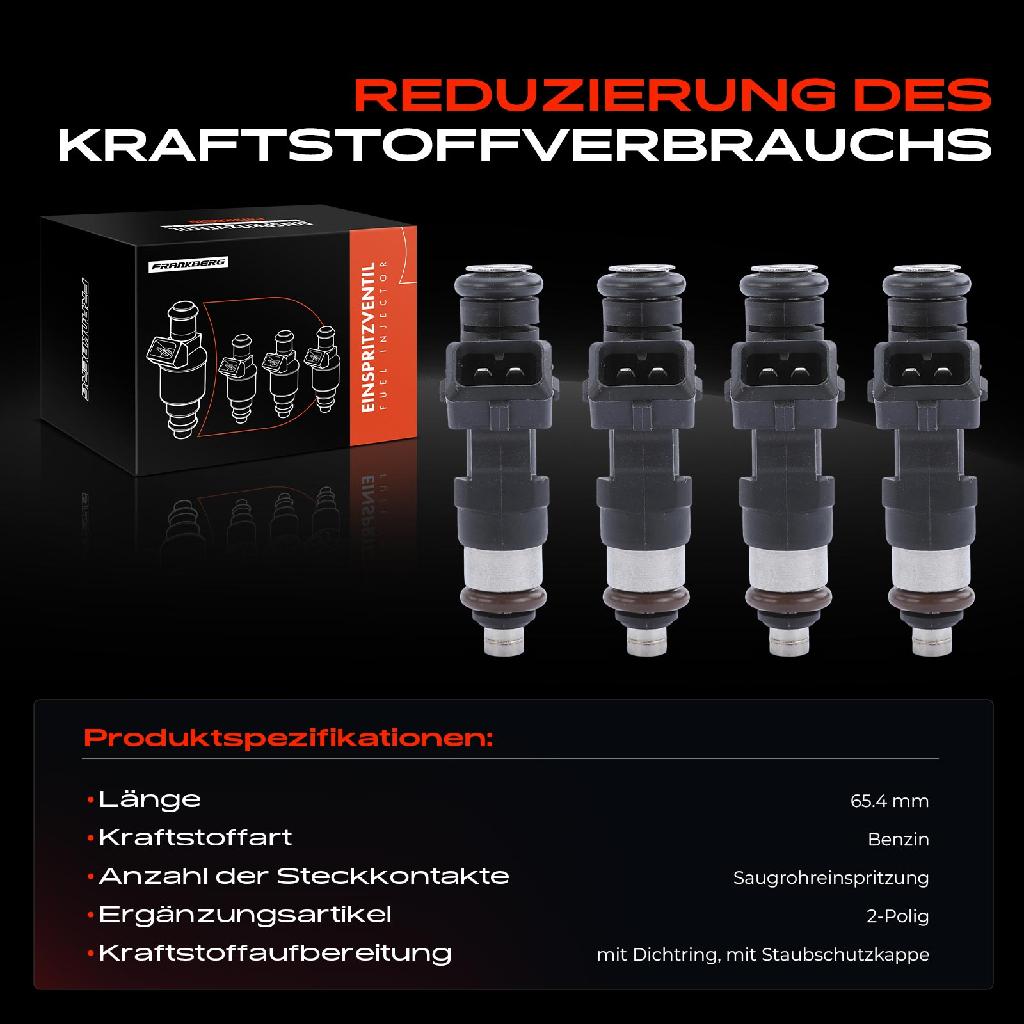 4x Einspritzventil Einspritzdüse für Ford Fiesta VI Focus III Mondeo IV