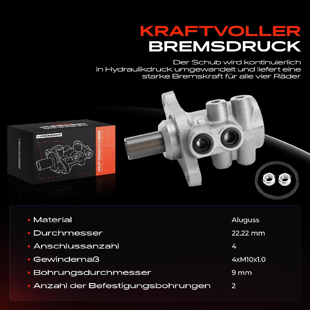 1x Hauptbremszylinder Bremszylinder für Peugeot 206 CC SW 2D 2E/K 2A/C