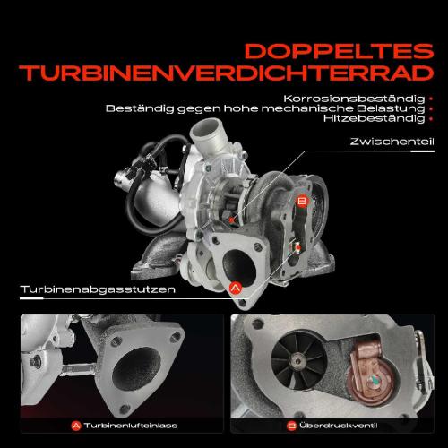 1x Abgasturbolader für Toyota Dyna Pritsche/Fahrgestell Hiace IV Bus IV Kasten V Hiace/Commuter Bild 1x Abgasturbolader für Toyota Dyna Pritsche/Fahrgestell Hiace IV Bus IV Kasten V Hiace/Commuter